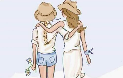 朋友在後面擁抱