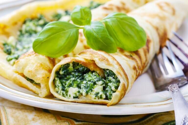 菠菜鬆餅捲