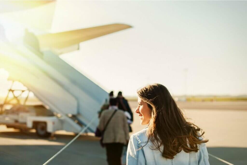 女人飛機
